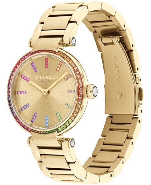 Women's Cary Rainbow Gold-Tone Stainless Steel Bracelet Watch 34mm