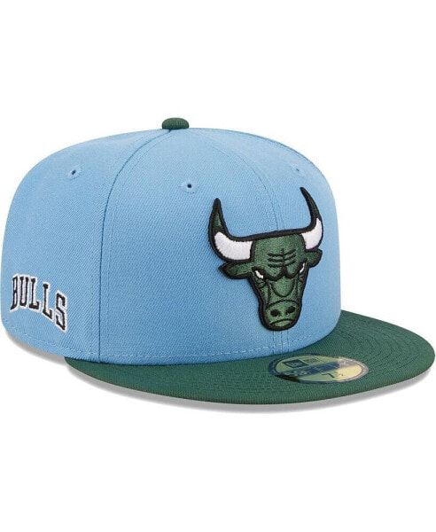 Men's Light Blue, Green Chicago Bulls Two-Tone 59FIFTY Fitted Hat