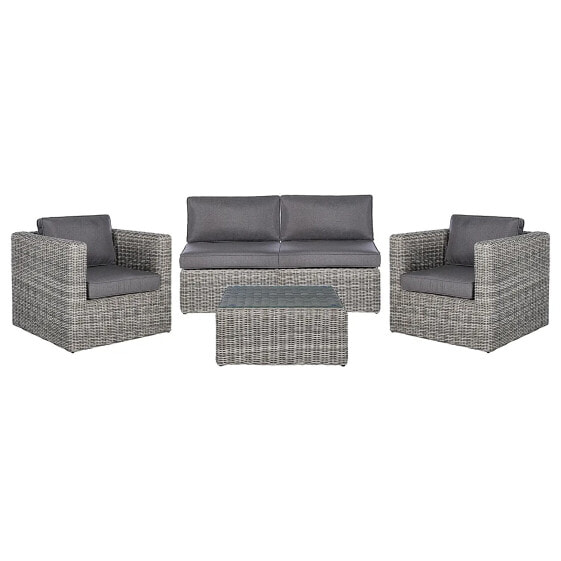 Loungeset Voia aus Polyrattan 5-teilig B