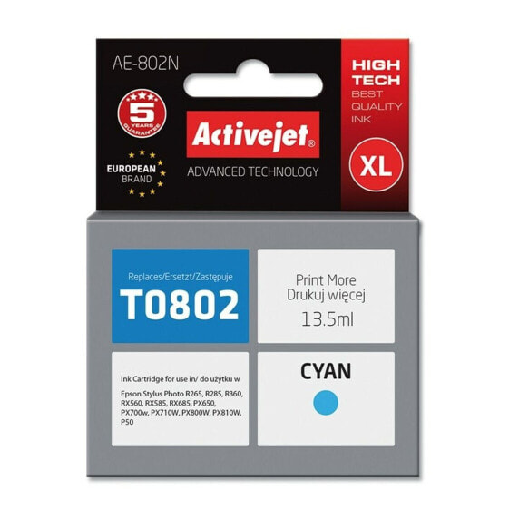 Original Ink Cartridge Activejet AE-802N Cyan