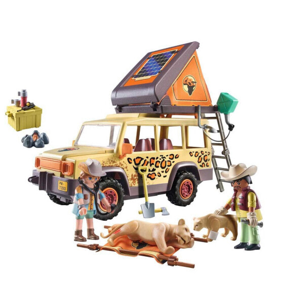 PLAYMOBIL Wiltopia Suv Vehicle With Lions Construction Game