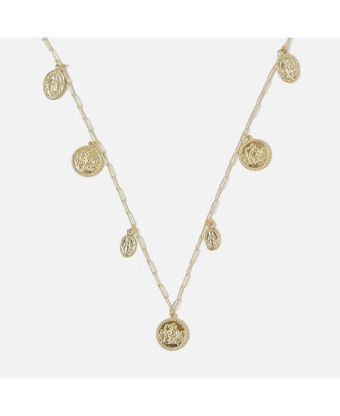 Multi Coin Charm Necklace