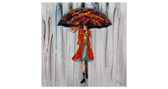Acrylbild handgemalt Alice im Regen