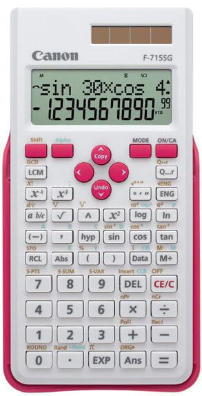 Canon F-715SG - Pocket - Scientific - 12 digits - 2 lines - Battery/Solar - Pink - White