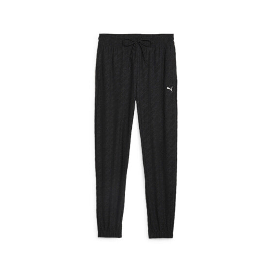 Puma Training Branded Joggers Womens Black Casual Athletic Bottoms 52385101