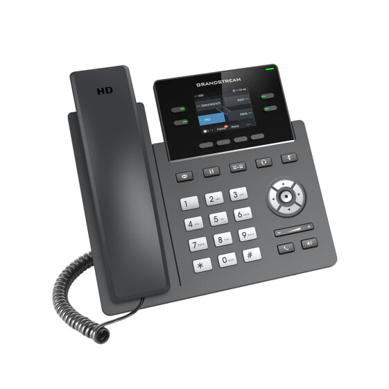 Grandstream GRP2612 - IP Phone - Black - Wired handset - In-band - Out-of band - SIP info - 4 lines - 2000 entries