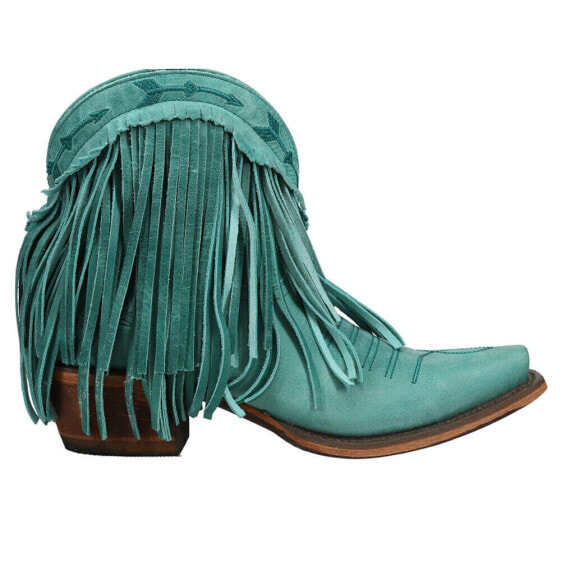 Junk Gypsy Spitfire Fringe Snip Toe Cowboy Booties Womens Size 6 B Casual Boots