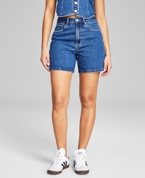 Women's High Rise Denim Shorts, Created for Macy's