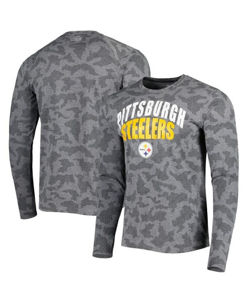 Men's Black Pittsburgh Steelers Performance Camo Long Sleeve T-shirt