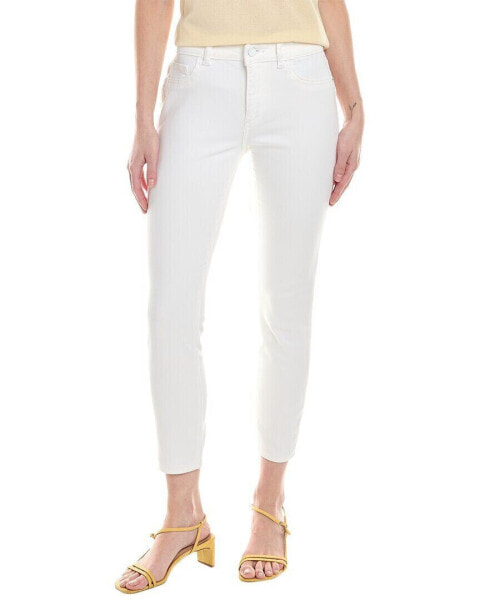 Dl1961 Florence Cropped Mid-Rise Porcelain Instasculpt Skinny Jean Women's White