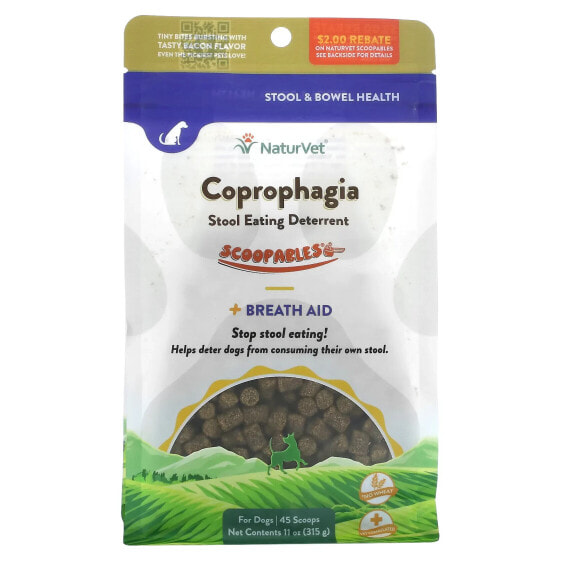 Scoopables, Coprophagia, Stool Eating Deterrent + Breath Aid, For Dogs, Bacon, 11 oz (315 g)