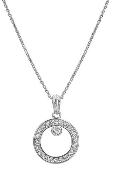 Orbit DP929 Silver Diamond Topaz Necklace (Chain, Pendant)