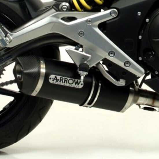 ARROW Race-Tech Approved Aluminium Dark With Carbon End Cap Kawasaki Versys 650 ´15-16 Homologated Muffler