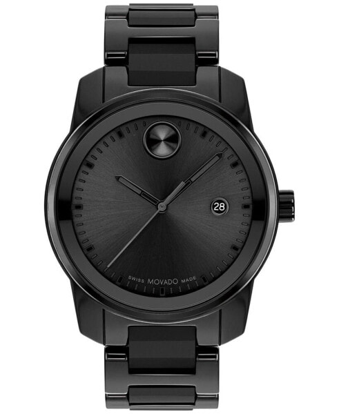 Men's Swiss Bold Verso Black Ceramic Bracelet Watch 42mm