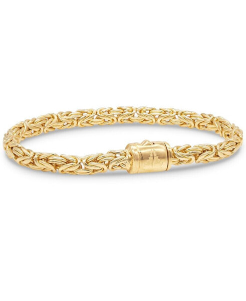 Gold Plated Borobudur Oval 6mm Chain Bracelet in Sterling Silver