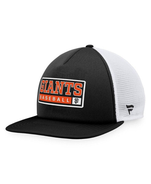 Men's Black, White San Francisco Giants Foam Trucker Snapback Hat