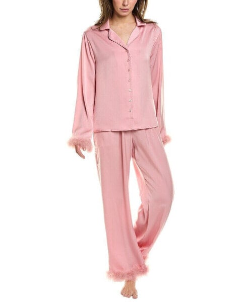 Rachel Parcell 2Pc Pajama Set Women's Pink Xs