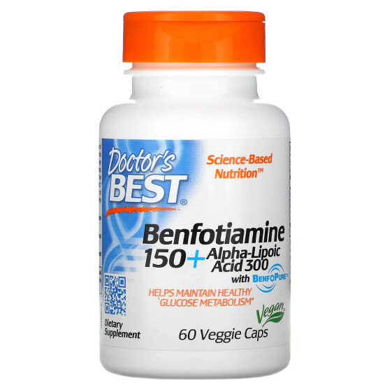 Benfotiamine 150 + Alpha-Lipoic Acid 300, 60 Veggie Caps