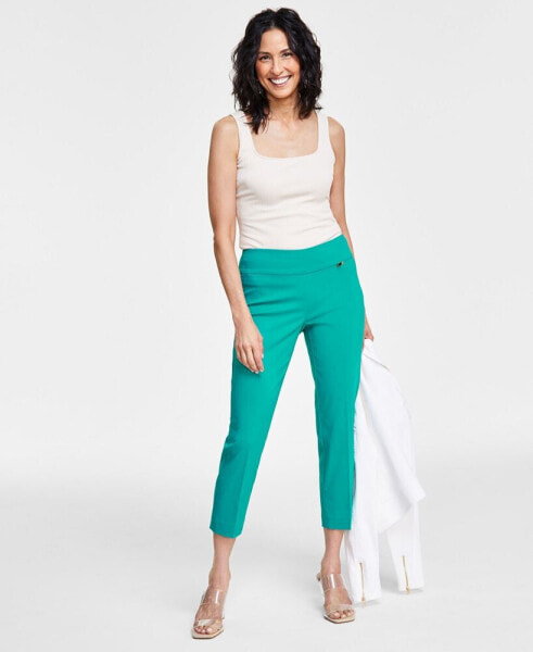 Women's Tummy-Control Pull-On Capri Pants, Regular & Petite, Created for Macy's