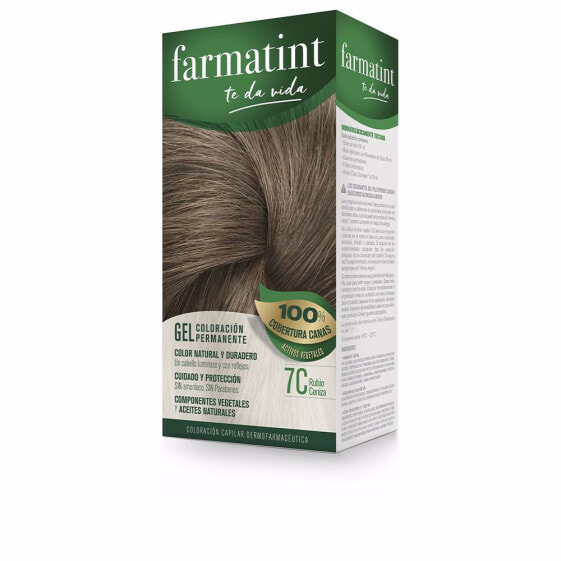 Краска для волос Farmatint Гель постоянного окрашивания №7c-светло-рубиновый пепел