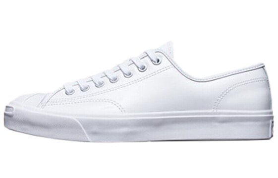 Кеды Converse Jack Purcell Shiny Leather белые 低跟男女板鞋 (168135C)