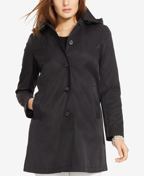 Womens Plus Size Hooded A-Line Raincoat, Created for Macys