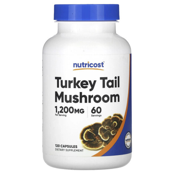 БАД Nutricost Turkey Tail Mushroom 120 капсул (1,200 мг)