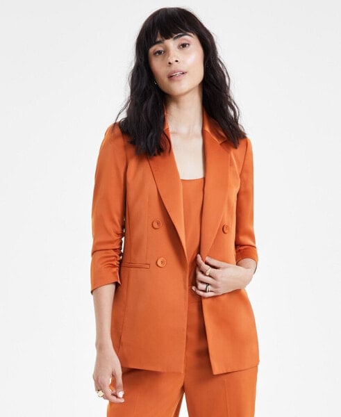 Women's Montreal Satin 3/4-Sleeve Blazer, Created for Macy's