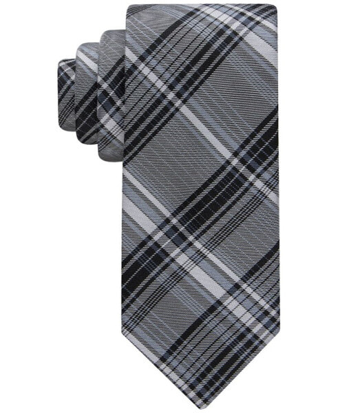 Men's Contrast Stripe Plaid Tie