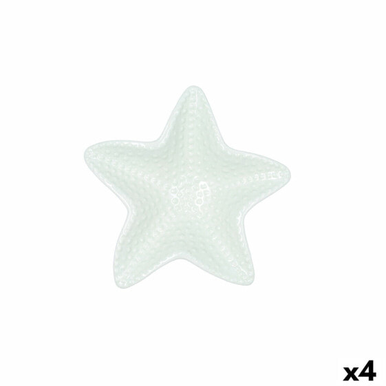 Блюдо Quid Kaleido Зеленое Керамическое Звезда 16 х 16 х 3,5 см (4 шт)