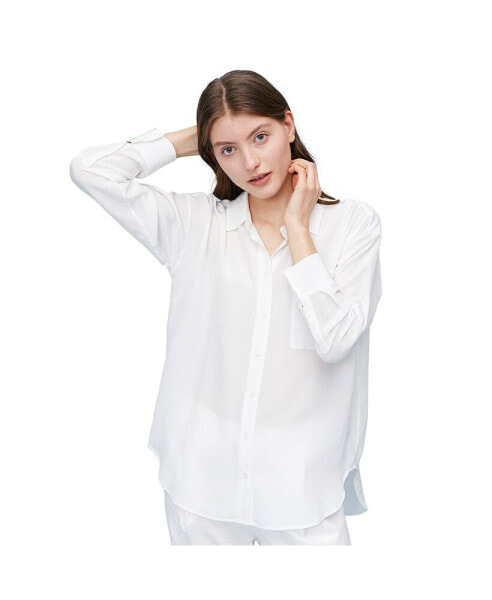 Women's Drop Shoulders Over Silk Shirt