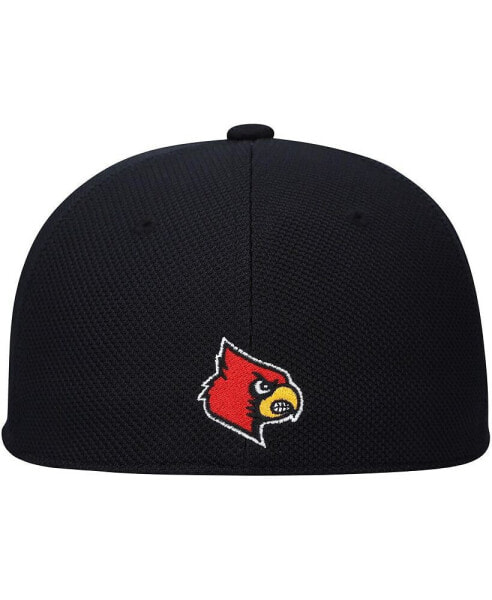 Men's Black Louisville Cardinals On-Field Baseball Fitted Hat