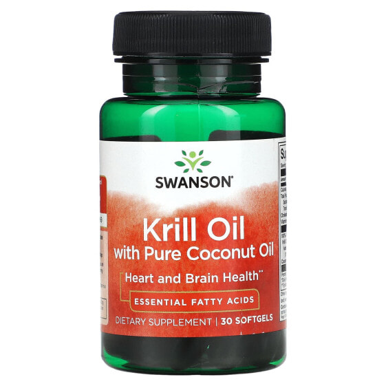 Krill Oil with Pure Coconut Oil, 30 Softgels