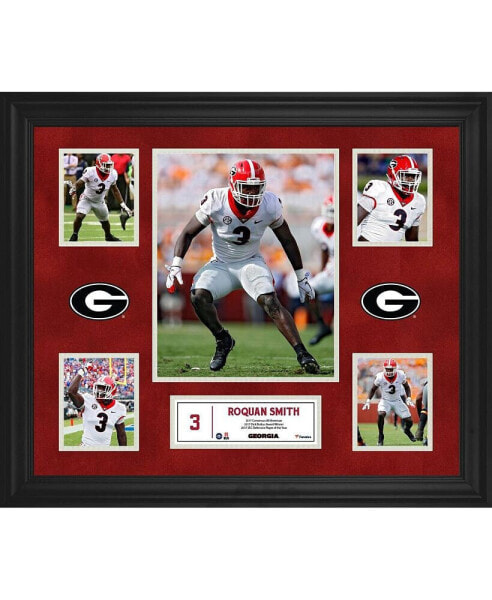 Интерьерная картина Fanatics Authentic Roquan Smith Georgia Bulldogs Framed 5-фото 23'' x 27''