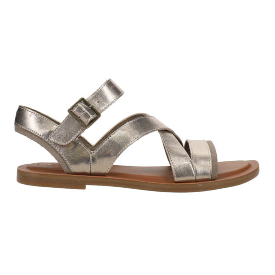 TOMS Sloane Metallic Flat Womens Gold Casual Sandals 10020820T-710