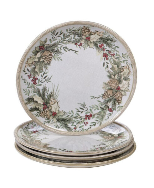 Holly and Ivy 4-Pc. Dinner Plate
