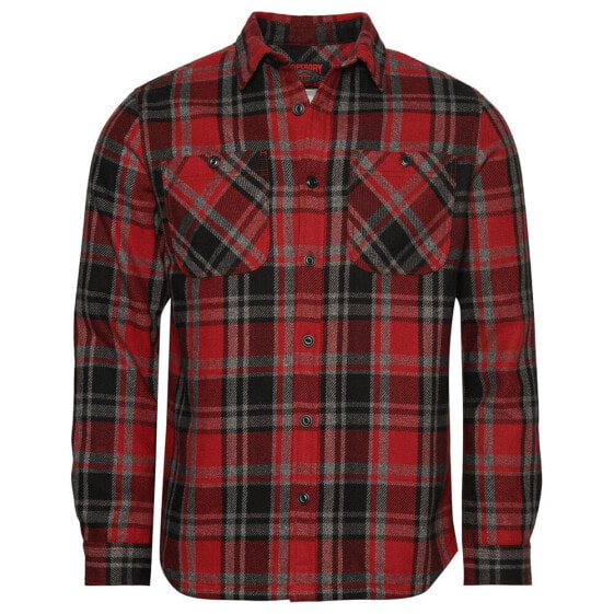 SUPERDRY Merchant Quilted long sleeve shirt