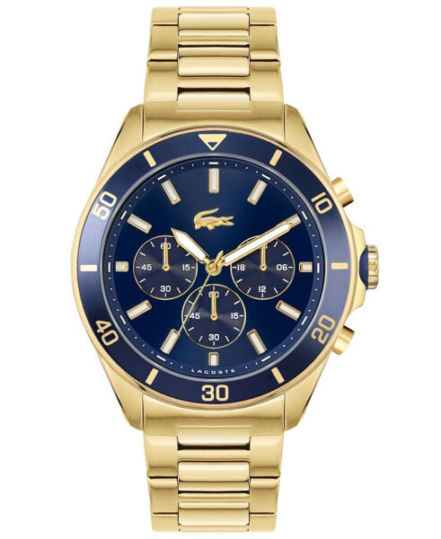 Men's Chronograph Tiebreaker Gold-Tone Bracelet Watch 44mm