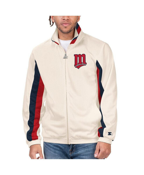 Men's Cream Minnesota Twins Rebound Cooperstown Collection Full-Zip Track Jacket