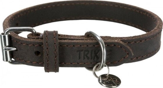 Trixie Rustic obroża, dla psa, ciemnobrązowa, XS–S: 27–34 cm/18 mm, z grubej skóry