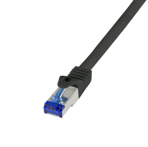 LogiLink Patchkabel Ultraflex Cat.6a S/Ftp schwarz 1 m - Cable - Network