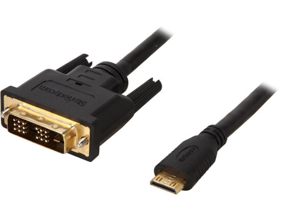 StarTech.com HDCDVIMM1M 3.3 ft. Black Mini HDMI (19 pin) to DVI-D (19 pin) Cable