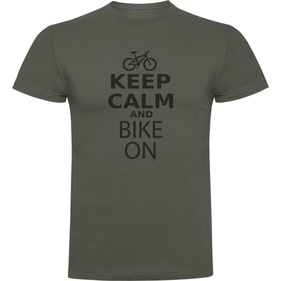 KRUSKIS Keep Calm And Bike On short sleeve T-shirt