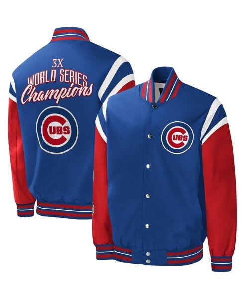 Men's Royal Chicago Cubs Title Holder Full-Snap Varsity Jacket