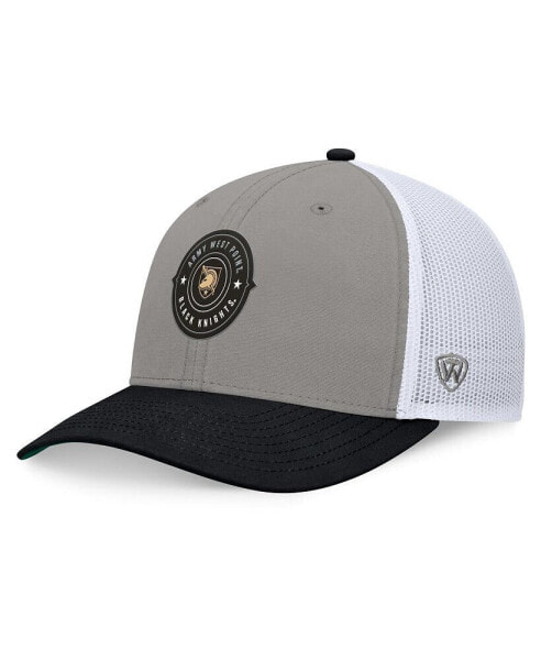 Men's Gray/Black Army Black Knights Rob Trucker Adjustable Hat