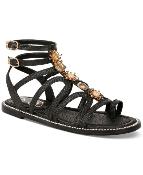 Tianna Embellished Strappy Gladiator Flat Sandals