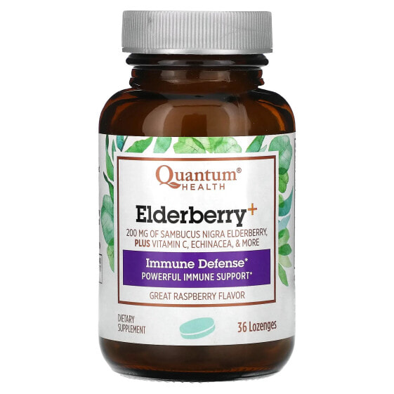 Elderberry+ Immune Defense, Raspberry, 36 Lozenges