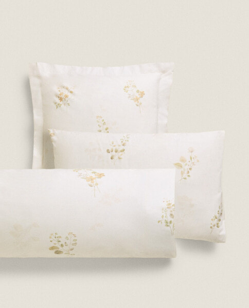 Botanical print pillowcase