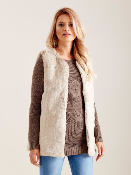 Жилет Wool Fashion Italia Beige Elegance