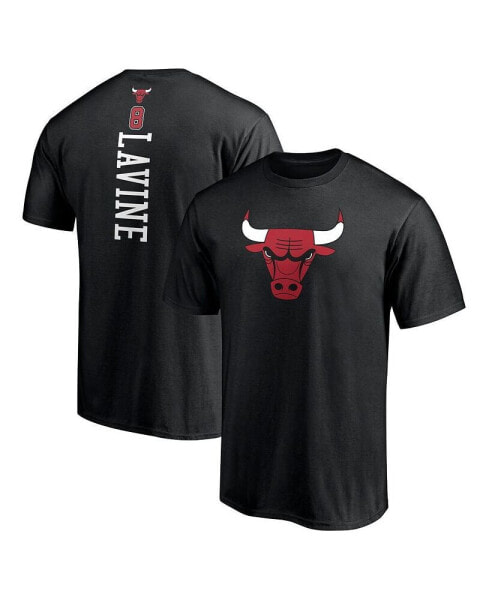 Men's Zach LaVine Black Chicago Bulls Playmaker Name and Number T-shirt